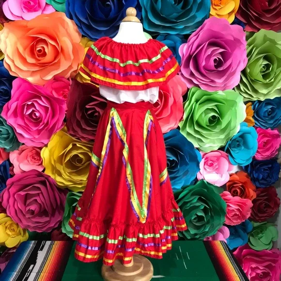 mexicotodocorazon | Shirts & Tops | Mexican Two Piece Style Jalisco Dress |  Poshmark